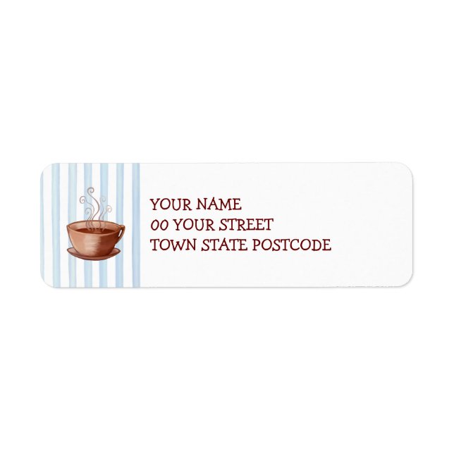 Coffee Cup Return Address Label (Front)