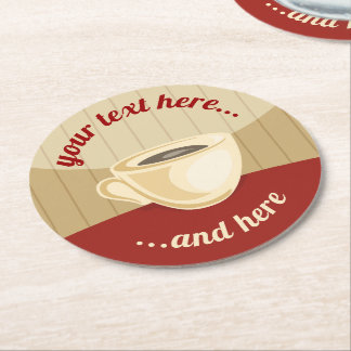 Coffee cup round paper coaster