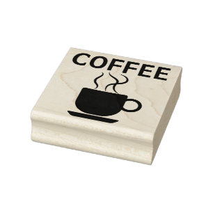 COFFEE CUP  RUBBER STAMP
