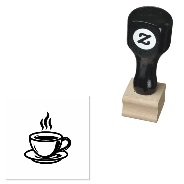 Coffee Cup Self Inking Stamp (Stamped)