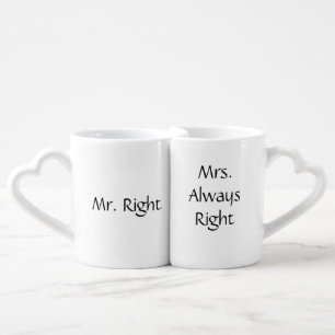 Coffee Cup Set Mr/Mrs Right