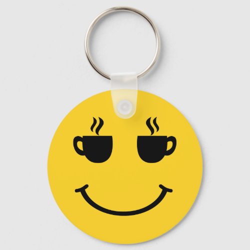 Coffee Cup Smile Keychain