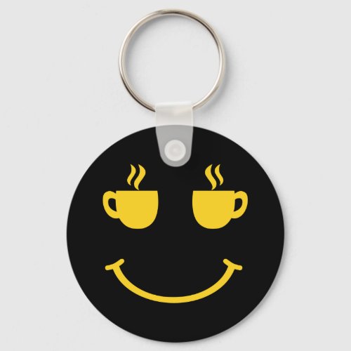 Coffee Cup Smile Keychain