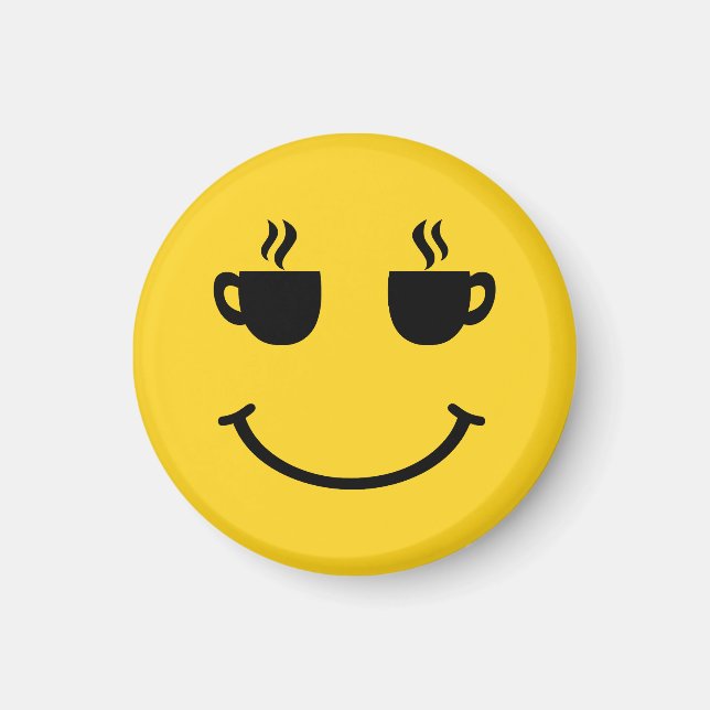 Coffee Cup Smile Magnet (Front)