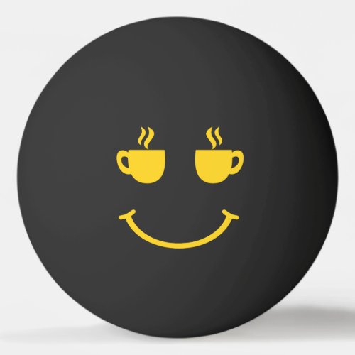 Coffee Cup Smile Ping Pong Ball