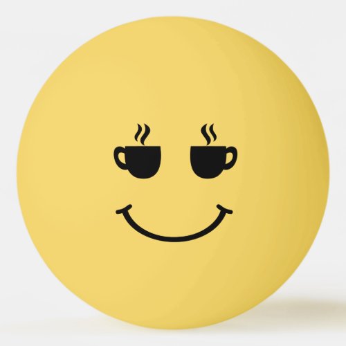 Coffee Cup Smile Ping Pong Ball