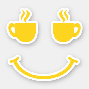 Coffee Cup Smile Sticker