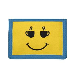 Coffee Cup Smile Trifold Wallet