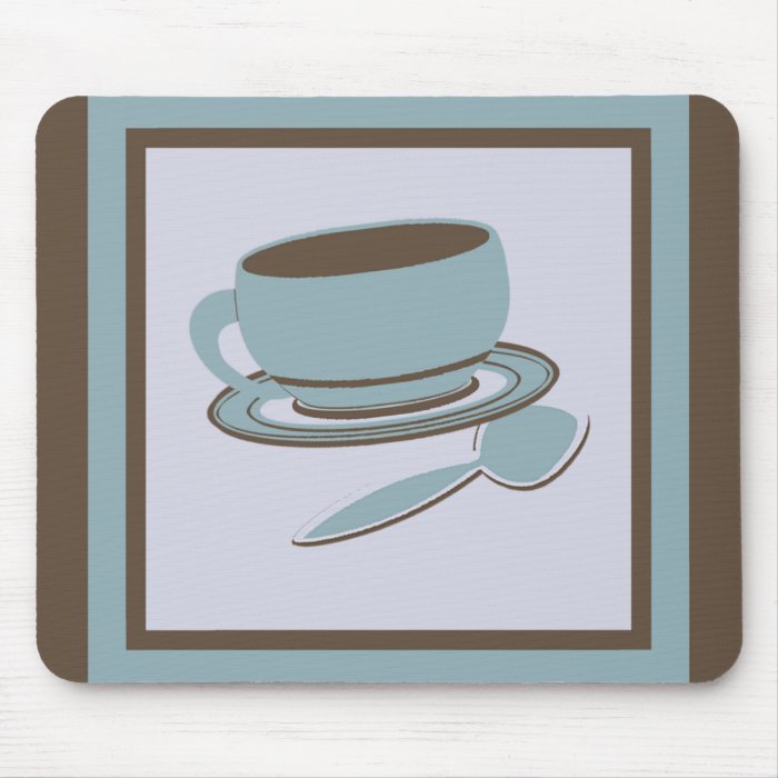 Coffee Cup & Spoon Mouse Pads