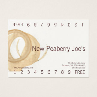 Coffee Cup Stain Loyalty Punch Card