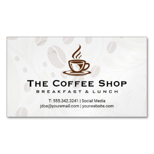 Coffee Cup Steaming Business Card