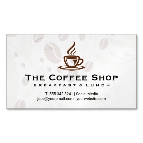 Coffee Cup Steaming Business Card