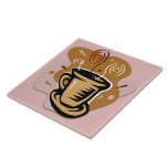 Coffee Cup - Swirl Design Tile/trivet Ceramic Tile at Zazzle