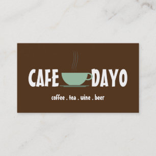 Coffee Cup Tea Shop Wine Beer Cafe Business Card