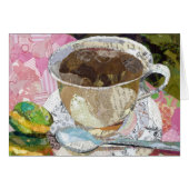 Coffee Cup Torn Paper Painting collage art (Front Horizontal)
