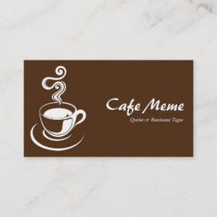 Coffee Cup - White and Dark Brown 4d2a10 Business Card