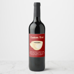 Coffee Cup Wine Label