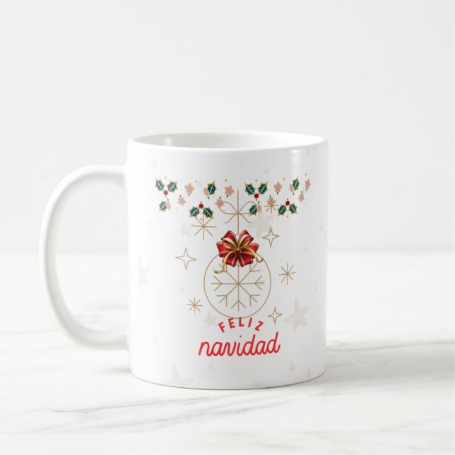 "Coffee cup with chic Christmas design" (Left)