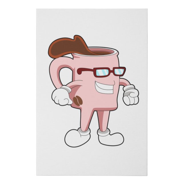 Coffee cup with Coffee Faux Canvas Print (Front)