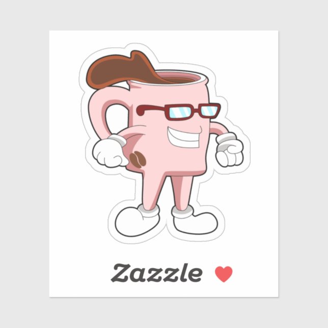 Coffee cup with Coffee Sticker (Sheet)