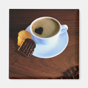 Coffee Cup with Heart Shaped Foam Magnet
