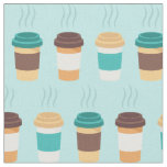 Coffee Cups Barista Cute Cafe Food Beverage Fabric