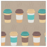 Coffee Cups Barista Cute Cafe Food Beverage Fabric