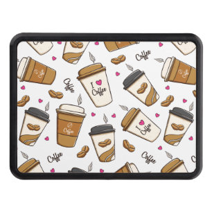 Coffee Cups, Coffee Beans, Coffee Lover, Hearts Hitch Cover