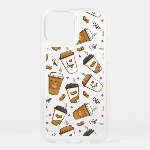 Coffee Cups Coffee Beans Coffee Lover Hearts Speck iPhone 12 Case