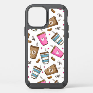 Coffee Cups, Coffee Beans, Hearts, Coffee Lover Speck iPhone 12 Case