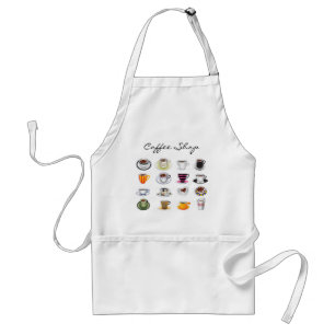 Coffee Cups Customizable Coffee Shop Adult Apron