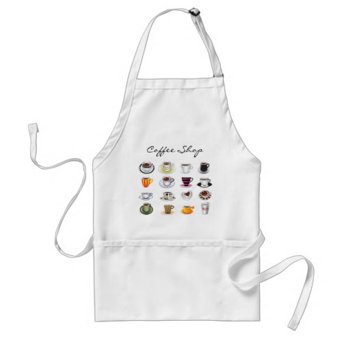 Coffee Cups Customizable Coffee Shop Adult Apron