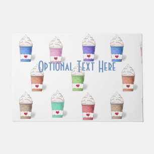 Coffee Cups in Full Colors Doormat
