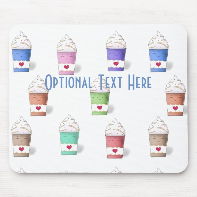 Coffee Cups in Full Colors  Mouse Pad (Front)