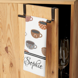 Coffee Cups Kitchen Towel