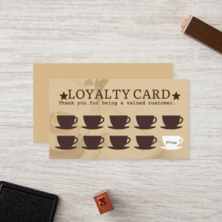 Coffee cups loyalty card