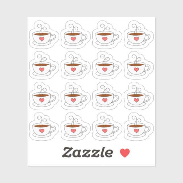 Coffee Cups Mini Doodle Bujo Calendar Planner Sticker (Sheet)