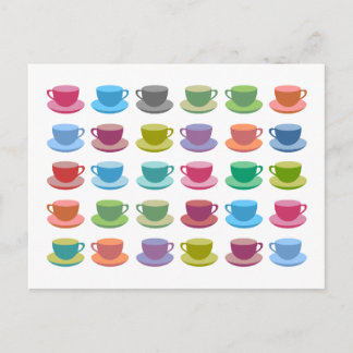 Coffee Cups Postcard