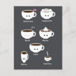Coffee Cups Postcard at Zazzle