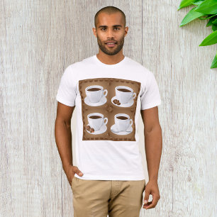 Coffee Cups with Beans and Chocolate T-Shirt