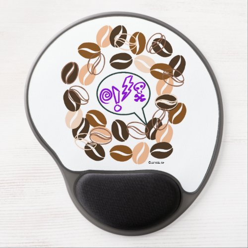 COFFEE  CUSSIN by Jeff Willis Art Gel Mouse Pad
