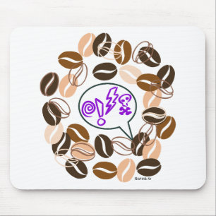 COFFEE & CUSSIN' by Jeff Willis Art Mouse Pad