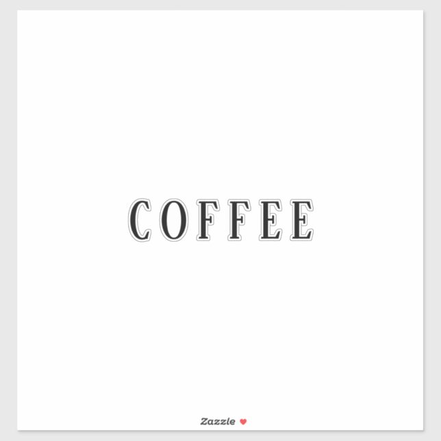 Coffee Custom Text Simple Party Event Cool Sticker (Sheet)