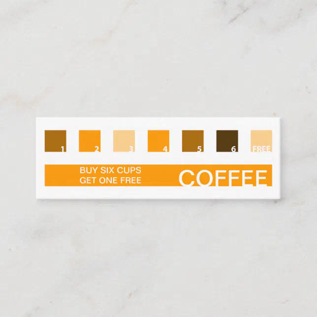 COFFEE customer appreciation mod squares Loyalty Card Zazzle