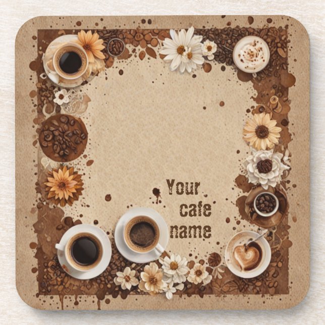 Coffee customize  beverage coaster (Front)