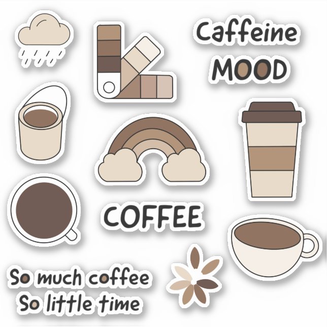 Coffee Cute Sticker pack (Front)