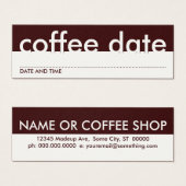 coffee date appointment card (Front & Back)