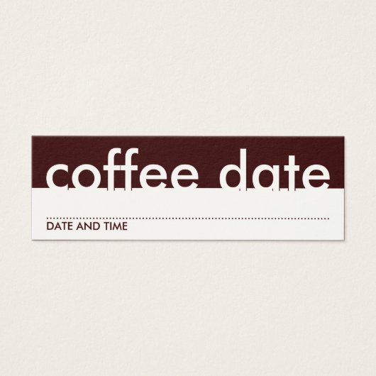 coffee date appointment card (Front)