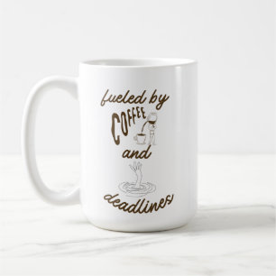 Coffee & Deadlines Cute Office Humor Mug