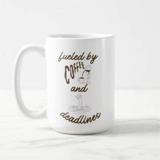 Coffee & Deadlines Cute Office Humor Mug